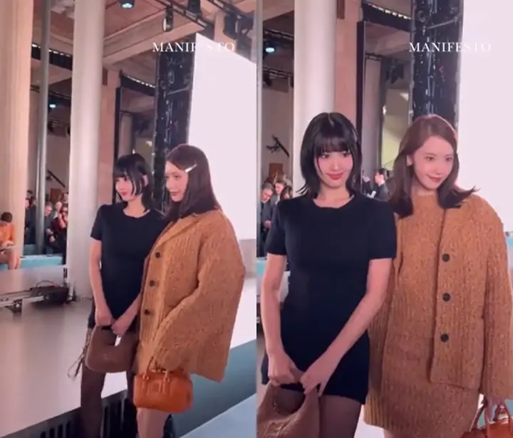 Yoona SNSD Pose Bareng Momo TWICE di PFW 2023, Perwakilan Nation\'s Girl Group Bersatu