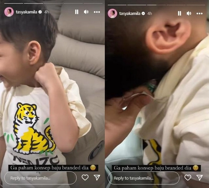 Tasya Kamila Kesal Anak Tak Betah Pakai Baju Branded