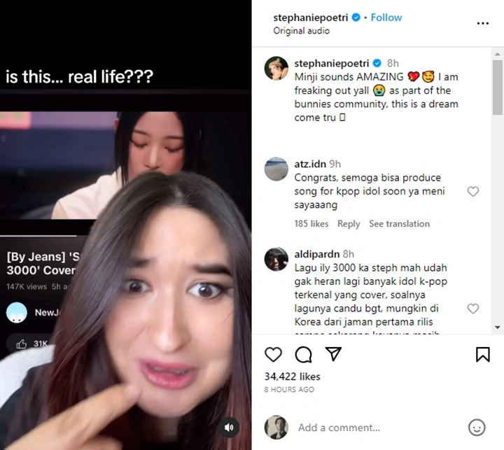 Stephanie Poetri Gemetar Lagunya Dicover Minji NewJeans dan Dipuji Habis-habisan