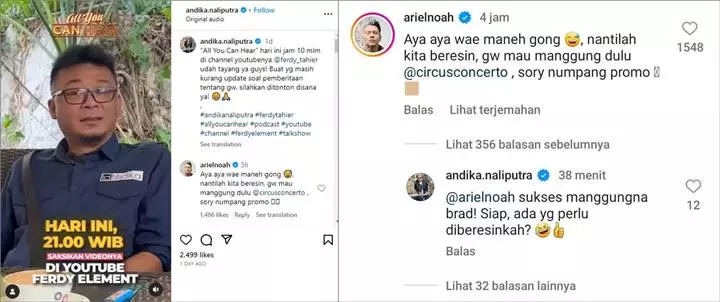 Ariel NOAH Ambil Sikap Usai Disebut Keluarkan Andika Naliputra dari Peterpan