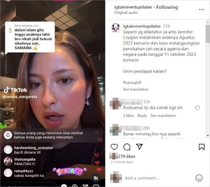 Jennifer Coppen Rela Dihujat Karena Nikah Sesudah Melahirkan, Alasannya Tuai Sanjungan