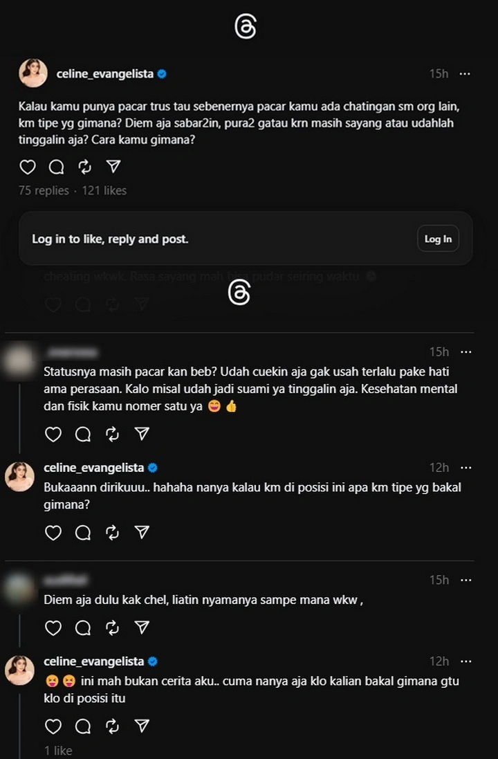 Celine Evangelista dan Pertanyaan Soal Pacar