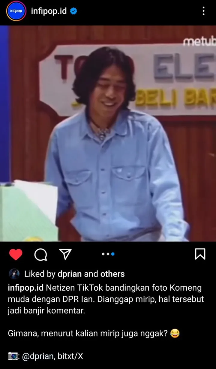 Disebut Kembar, Foto Komeng Saat Muda Dinotice DPR IAN Bikin Geger