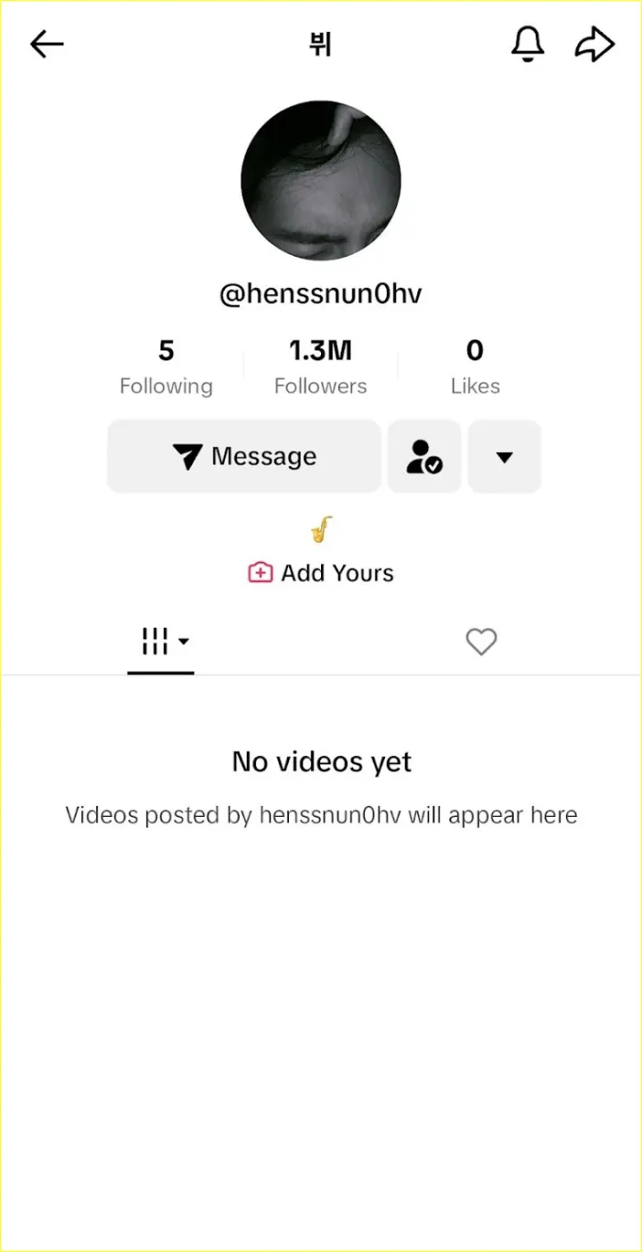 akun TikTok V BTS