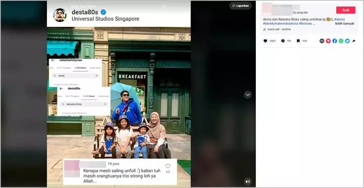 Natasha Rizky Keciduk Saling Unfollow dengan Desta, Postingan Adem Ikut Disorot