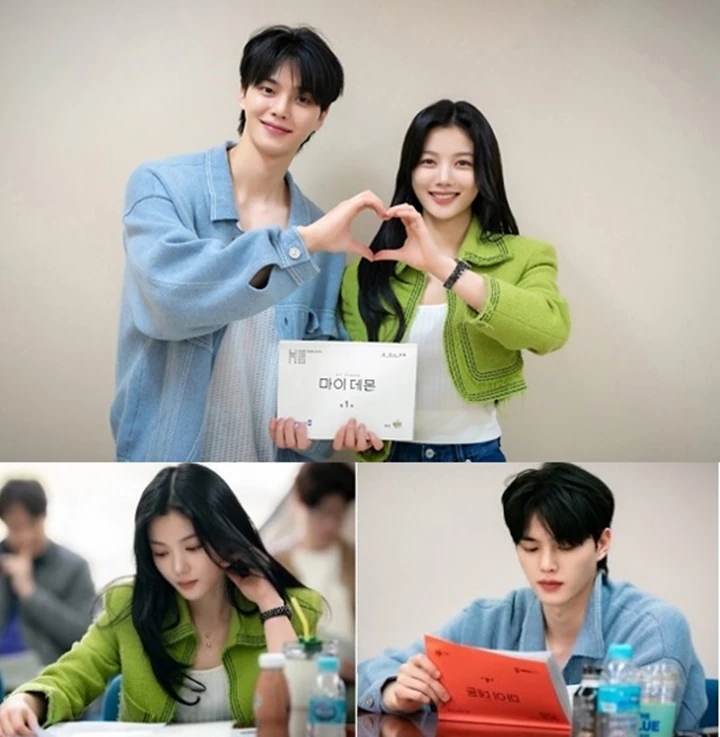 Kim Yoo Jung & Song Kang Bikin Pose Hati Couple di Baca Naskah \'My Demon\'