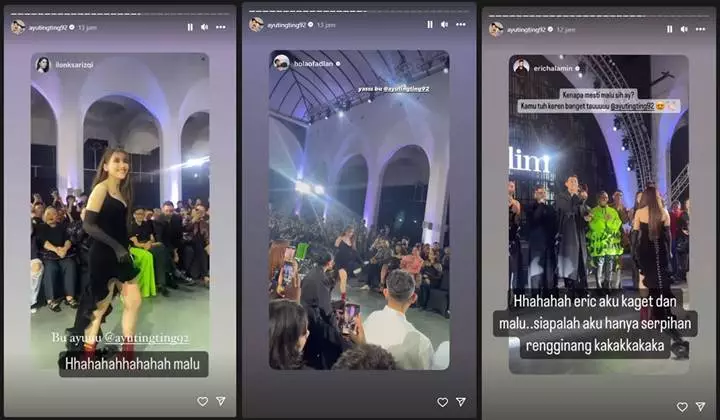 Ayu Ting Ting Melenggang Cantik di Catwalk, Cara Jalan Malu-malu Jadi Perbincangan