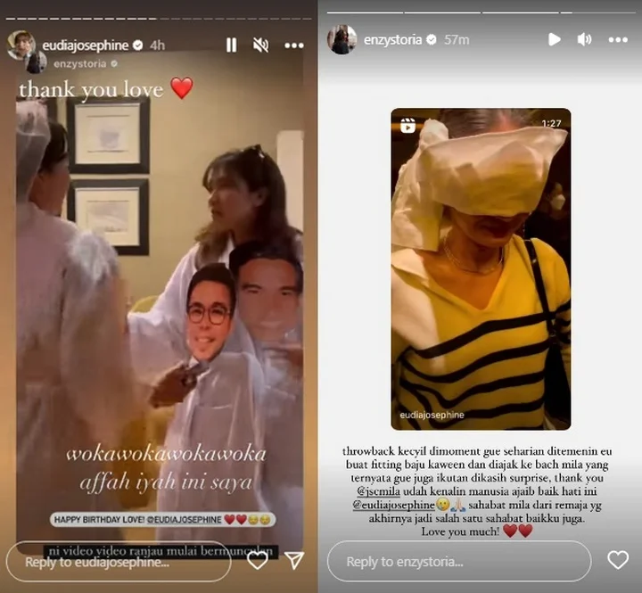 Persahabatan Enzy Storia dan Jessica Mila