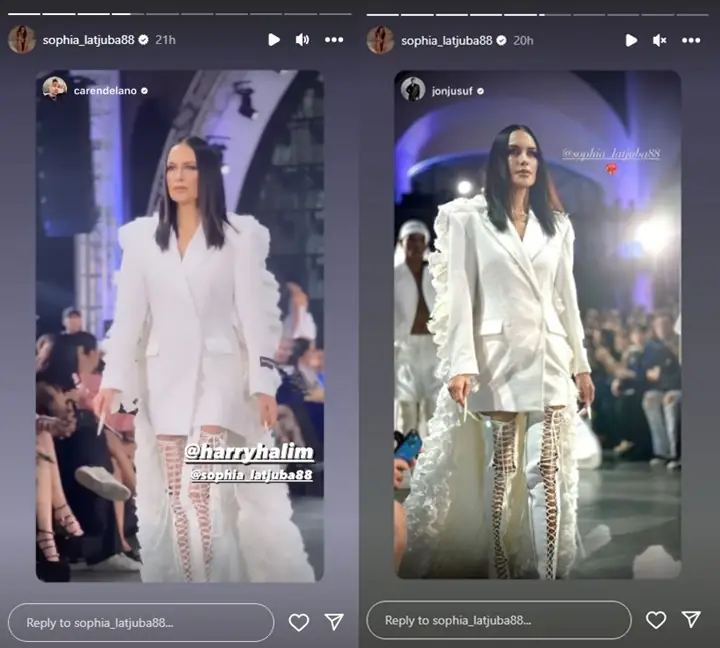 Vibes Wulan Guritno dan Sophia Latjuba Beda Banget Saat Melenggang di Acara Fashion Show