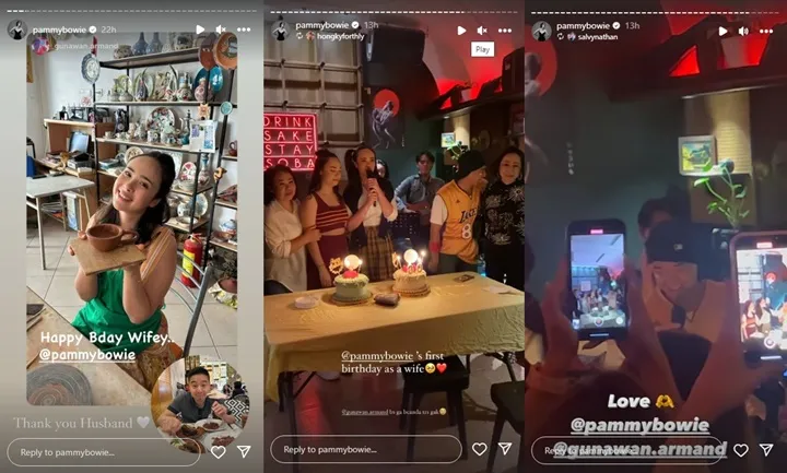 Dikira Cool, Suami Tampan Pamela Bowie Gak Berhenti Ngelawak di Pesta Ultah Istri