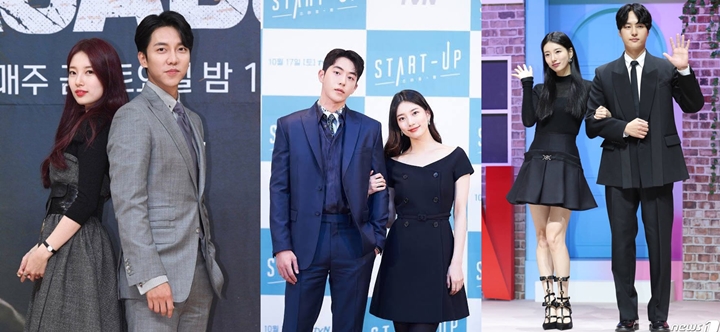 Terbaru \'Doona\', Suzy Sering Samain Outfit Dengan Aktor Lawan Main di Jumpa Pers Drama