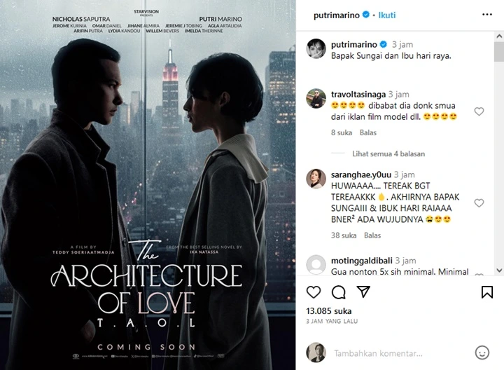 Putri Marino dan Nicholas Saputra Trending Usai Pamer Foto Saling Tatap, Vibes Bak Pasutri