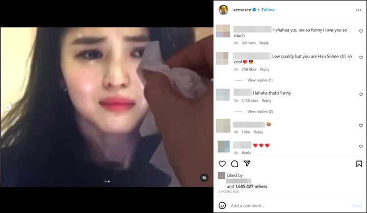 Han So Hee Pamer Selfie Menawan Sekaligus Sisi Random yang Bikin Ngakak