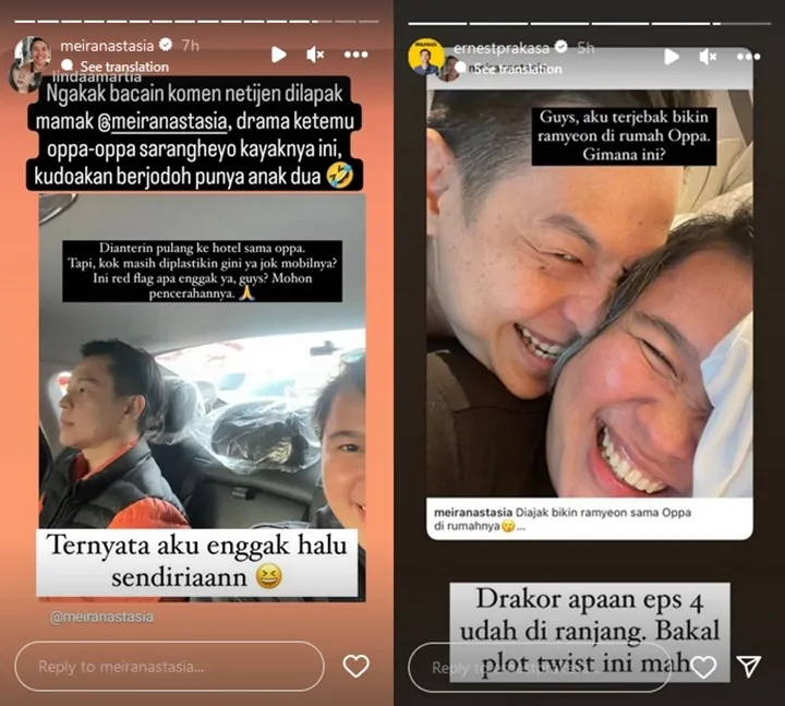 Ernest Prakasa dan Istri Akting di Ranjang Bak Pasangan Drama Korea, Netizen: Meresahkan