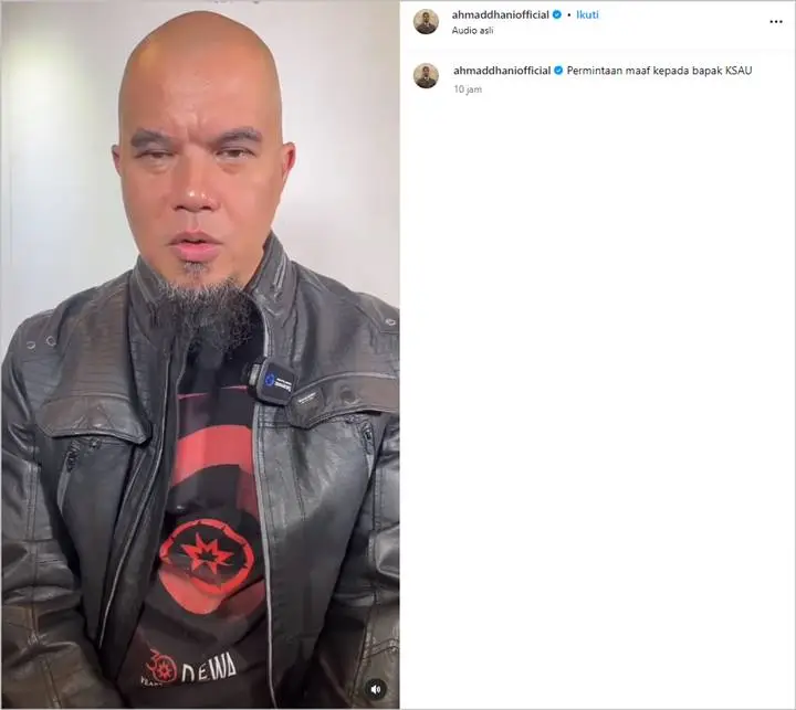 Langgar Etika, Ahmad Dhani Buat Permintaan Maaf Usai Kampanye saat Konser di Lanud Wiriadinata
