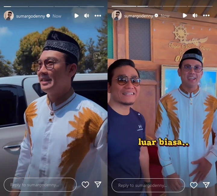 Main ke Pesantren, Look Denny Sumargo dan Istri Buat Pangling