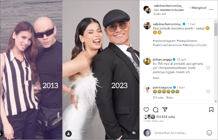Foto 2013 VS 2023 Deddy Corbuzier dan Istri Disorot, Paras Natasha Rizki Bikin Salfok - Topik Pagi