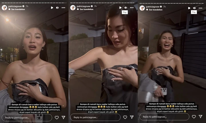 Patricia Gouw Nyaris Permalukan Diri Sendiri Gegara Insiden Tali Dress Copot
