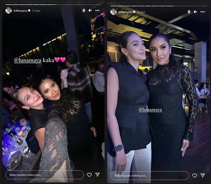 Millen Cyrus Mejeng Bareng Luna Maya Hingga Cinta Laura, Penampilan Curi Perhatian