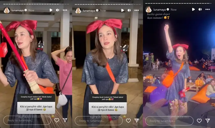 Rayakan Halloween, Luna Maya Pakai Kostum Penyihir Kontras dengan Nia Ramadhani