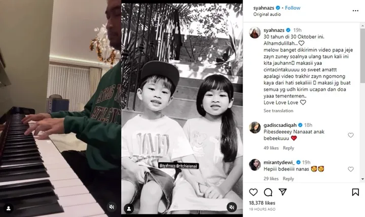 Lagi LDR, Syahnaz Sadiqah Mewek Terima Kado Ultah Spesial dari Jeje Govinda
