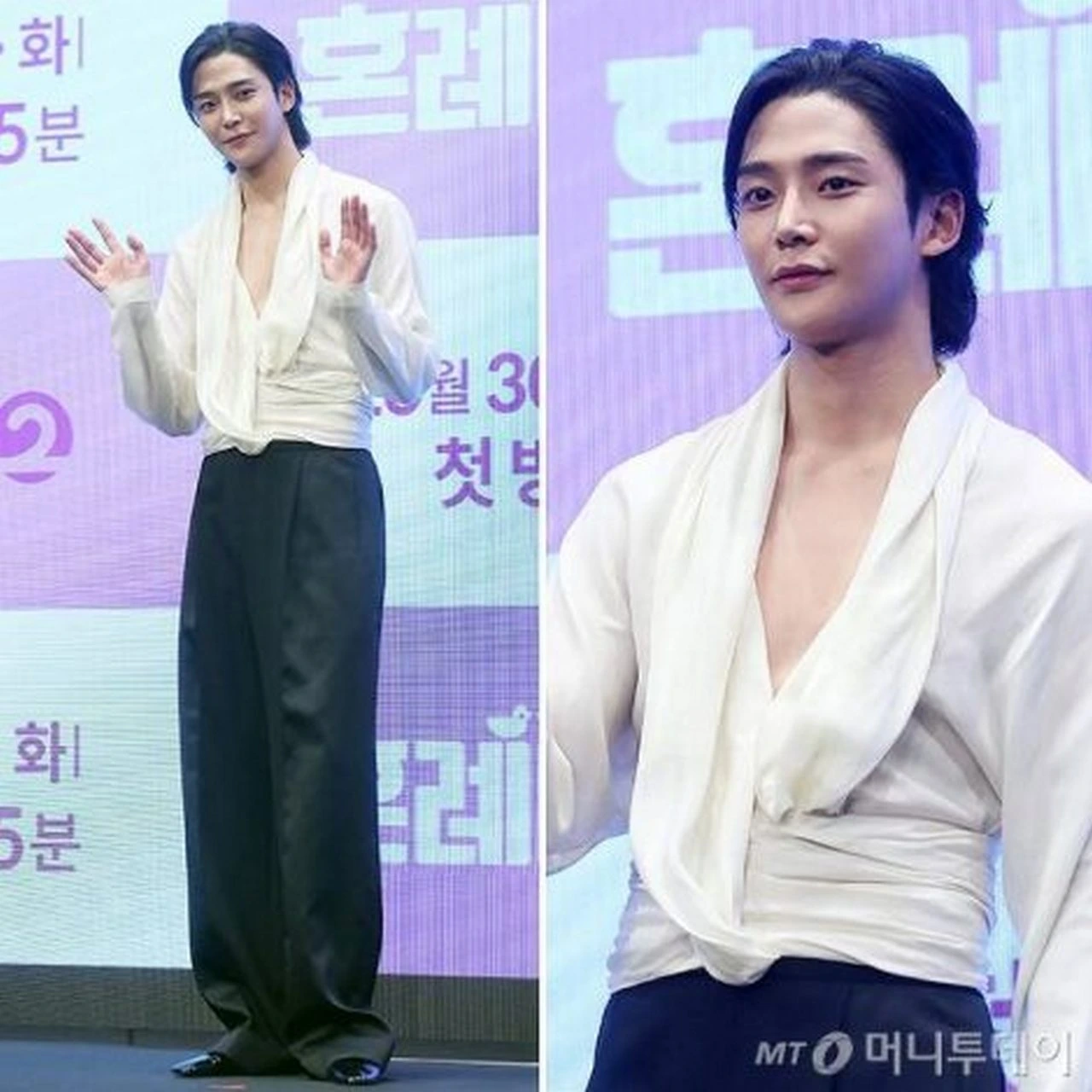Dibandingkan Model Asli, Rowoon Tutupi Dada Yang Terbuka Dengan Selendang di Konferensi Drama