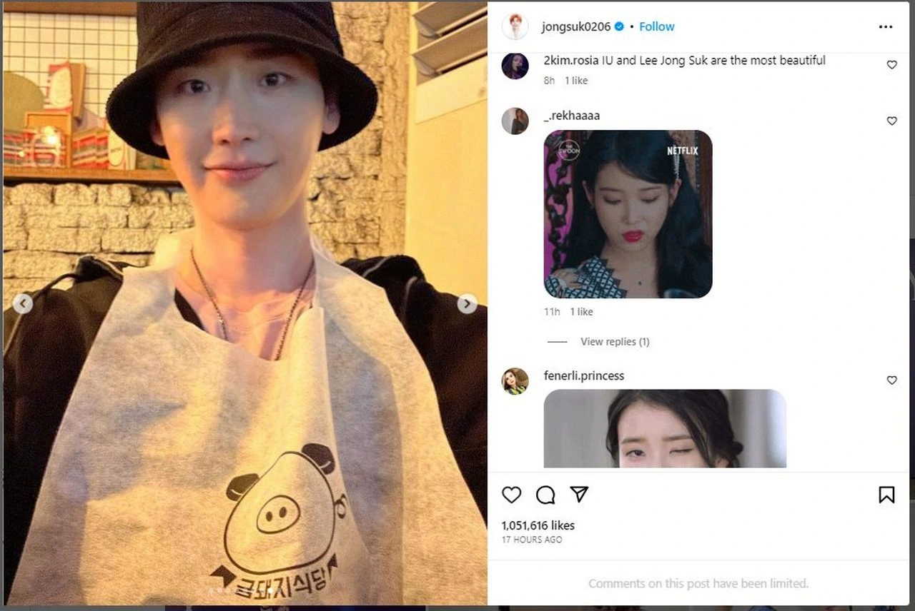 Pamer Dinner BBQ Sendirian, Lee Jong Suk Malah Diduga Kencan Bareng Sang Pacar IU
