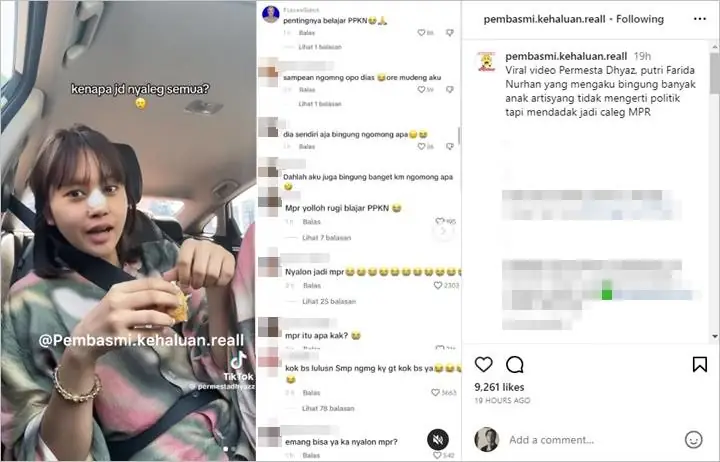 Permesta Dhyaz Anak Farida Nurhan Dihujat Usai Nyinyiri Fenomena Artis Nyaleg
