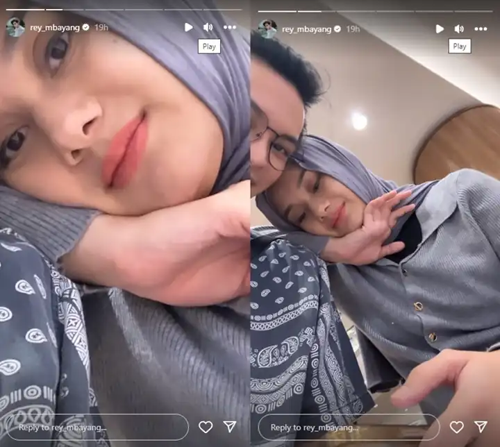 Posting Bucin, Rey Mbayang Bak Tampar Haters Usai Dinda Hauw Digunjing Soal Wajah Asli