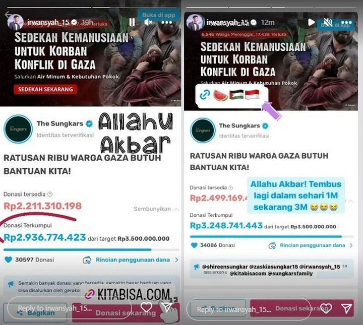 Donasi Irwansyah Capai Rp3 Miliar Untuk Palestina