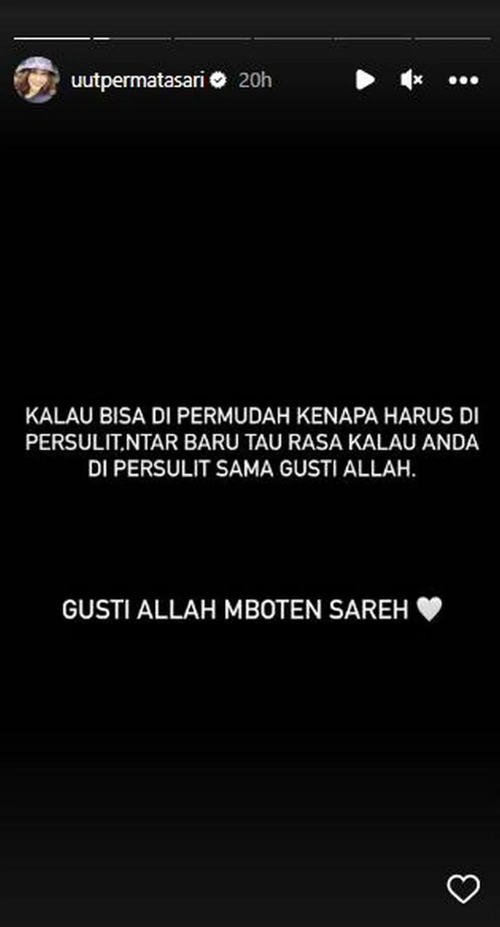 Uut Permatasari Curhat Kesal di InstaStory