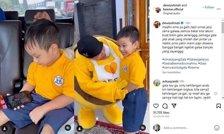Gala Sky Kangen Vanessa Angel dan Bibi, Oma Dewi Rela Jadi Badut Untuk Hibur Sang Cucu