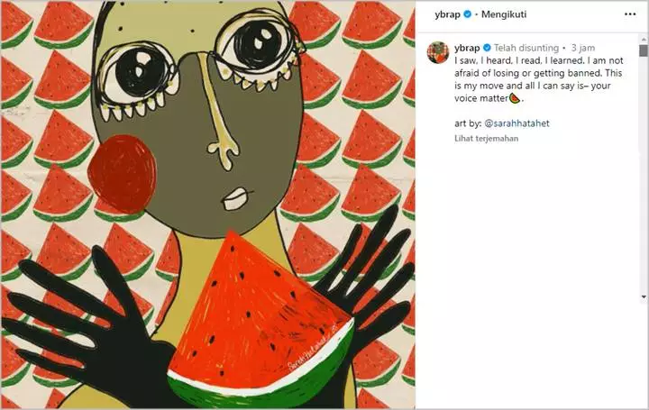 Reza Arap Ikutan Posting \'Semangka\', Tegaskan Keberaniannya