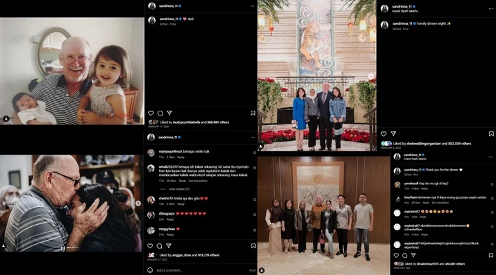 Sandrinna Michelle Lebih Banyak Posting Soal Ayah