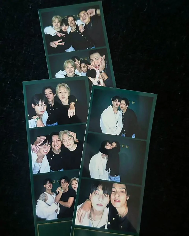 Obat Kangen, RM, Jimin, V dan Jungkook BTS Saling Nemplok di Listening Party \'GOLDEN\'
