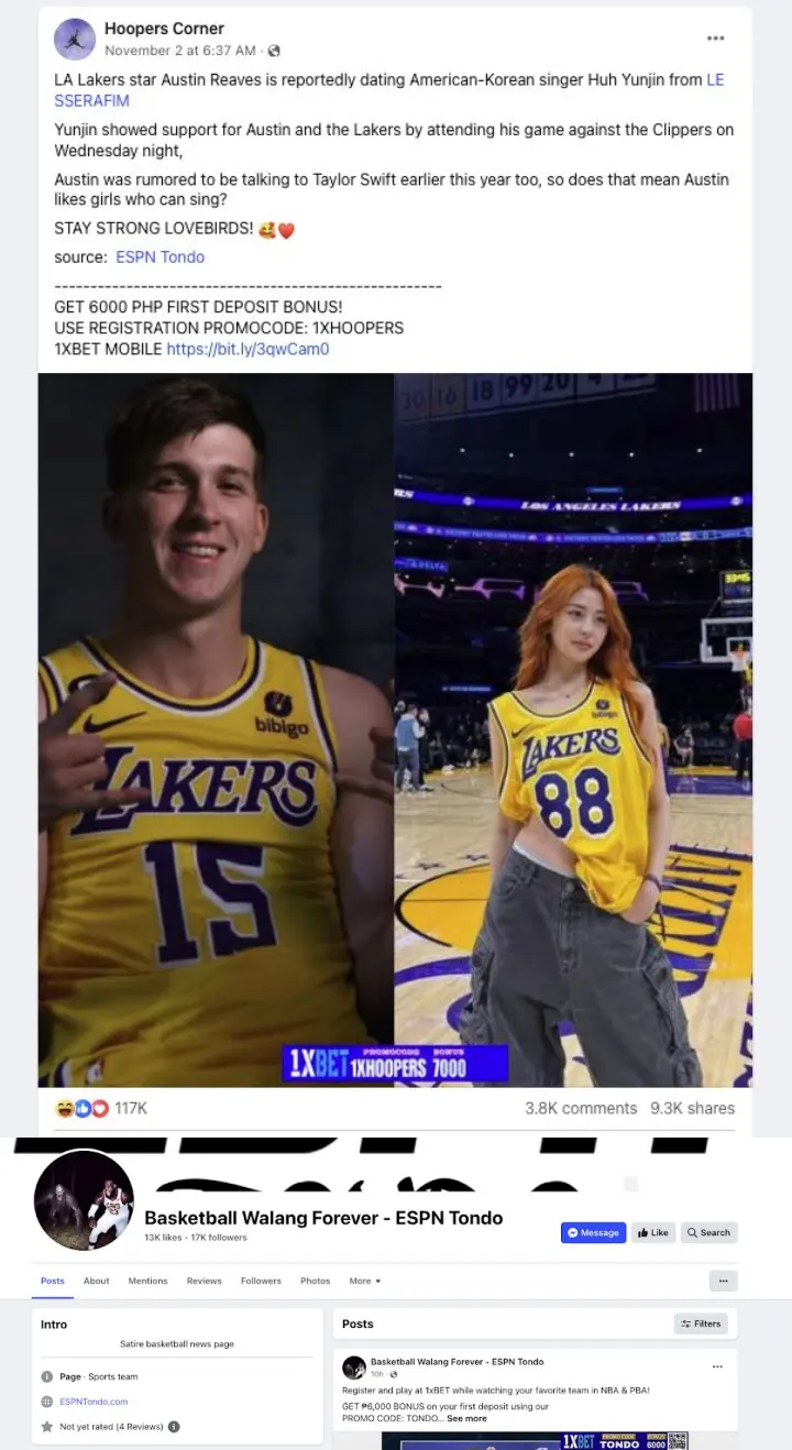 Rumor terkait dengan Huh Yunjin LE SSERAFIM pacaran dengan Austin Reaves cuma iseng