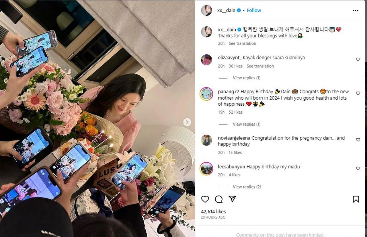 Visual Lee Da In Makin Memikat Di Perayaan Ultah Saat Sedang Hamil Anak Pertama