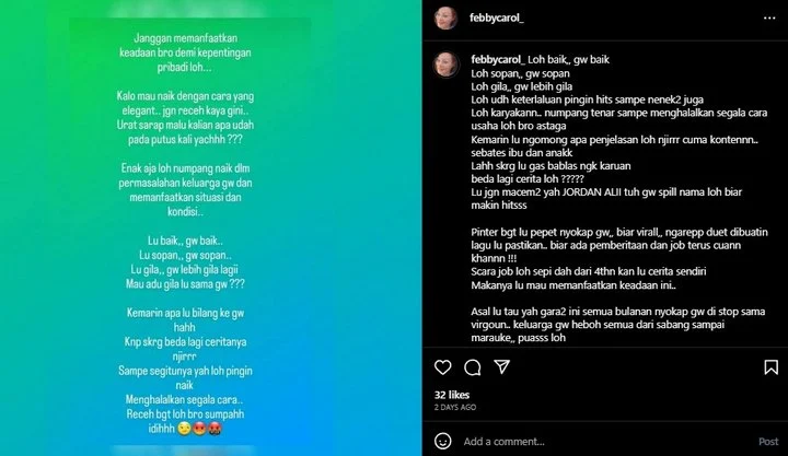 Febby Carol Murka Ibu Pacari Brondong