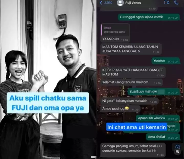 Tom Liwafa Bestie Vanessa Angel Ikut Bongkar Chat Fuji An