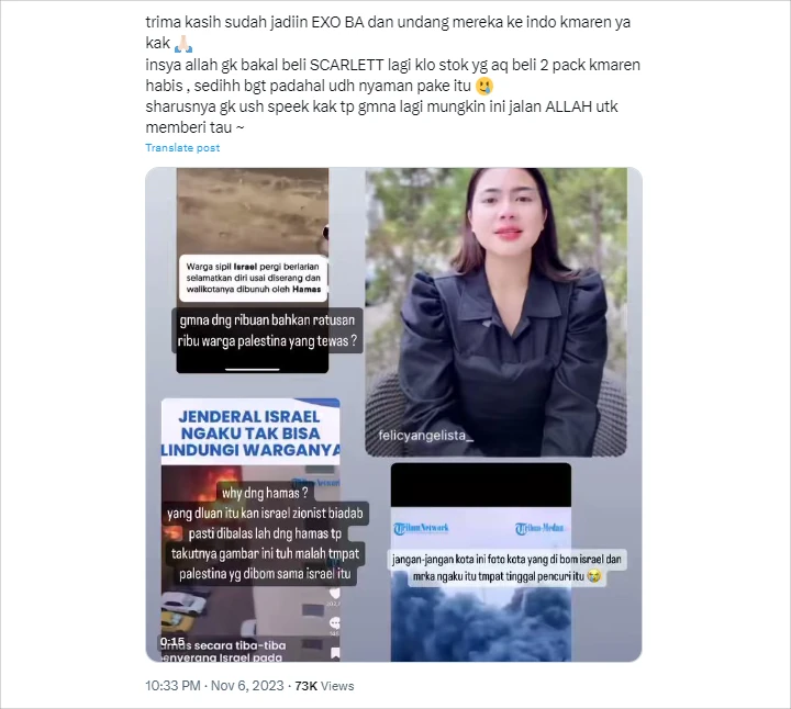 Felicya Angelista Nangis Usai Dikira Pro Israel, Ibu Virgoun Minta Maaf Pacari Brondong-Topik Pagi