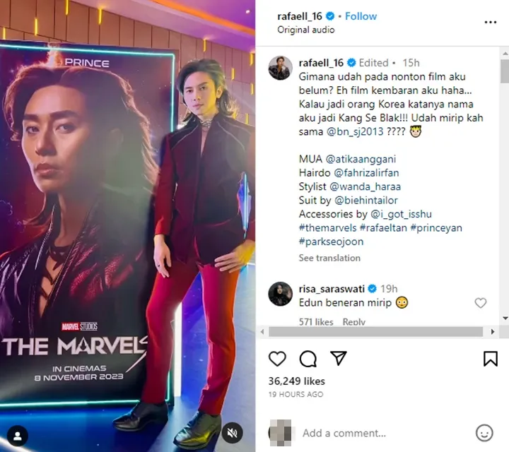 Rafael Tan Dapat Julukan Lucu Usai Sukses Cosplay Jadi Park Seo Joon