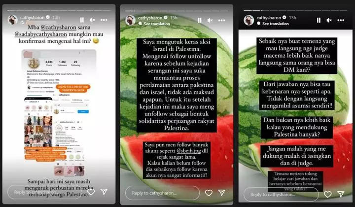 Cathy Sharon Sentil Oknum yang Asal Tuding Dirinya Pro Israel
