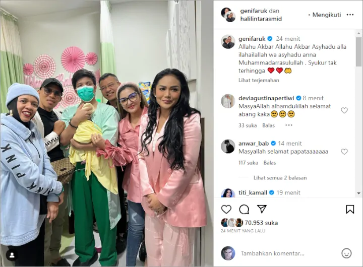 Selamat! Putri Kedua Aurel Hermansyah Lahir di Tanggal Cantik