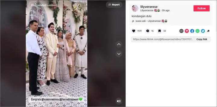 Jharna Bhagwani Tampil bak Artis Bollywood Saat Akad Nikah