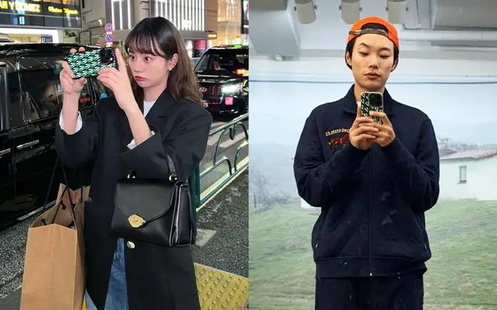 Hyeri dan Ryu Jun Yeol memakai case ponsel sama