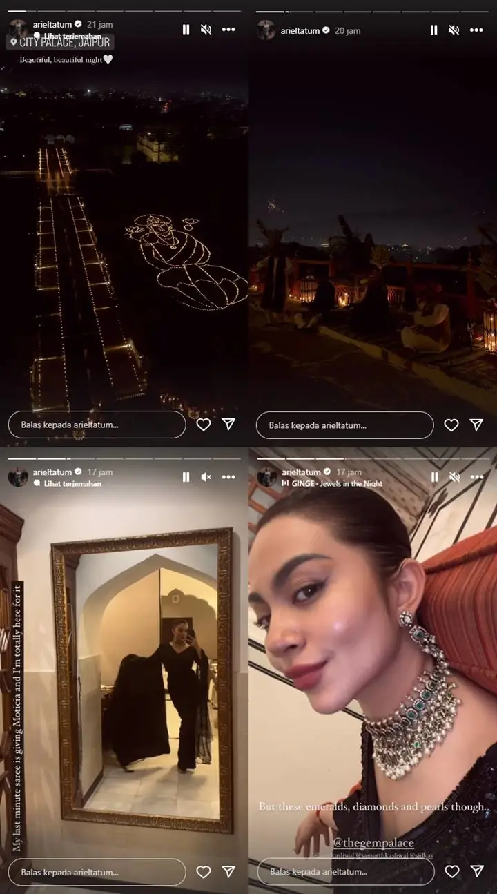 Ariel Tatum Tampil Serba Hitam saat Rayakan Diwali di India