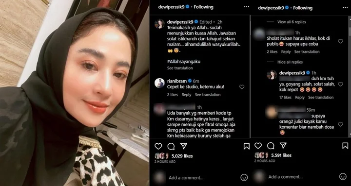 Dewi Persik Isyaratkan Terima Jawaban Tuhan