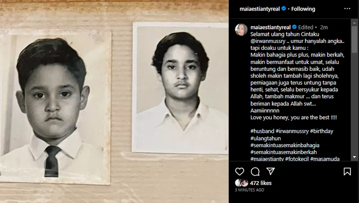 Maia Estianty Ucapkan Selamat Ultah ke Irwan Mussry