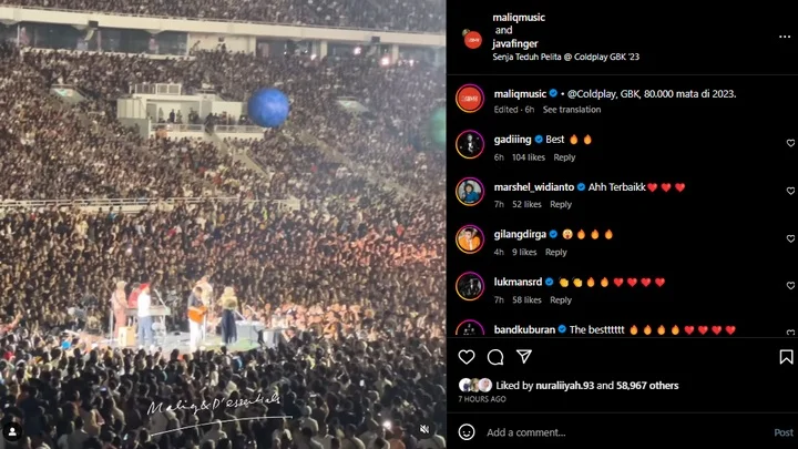 Maliq & D\' Essential Jadi Penampil Kejutan di Konser Coldplay