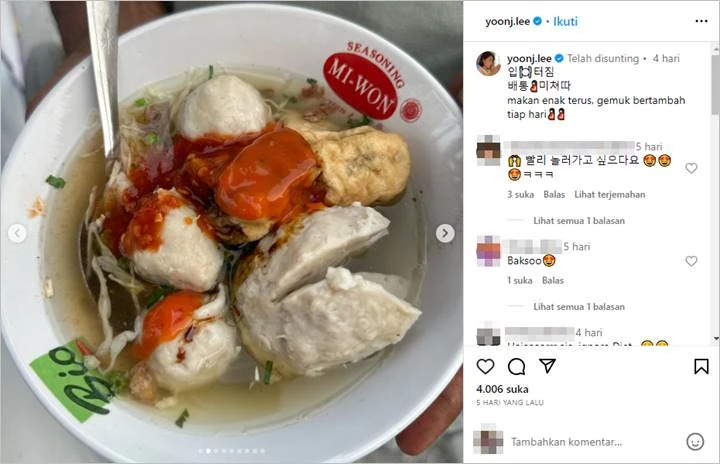 Yoon Jin Cicipi Bakso